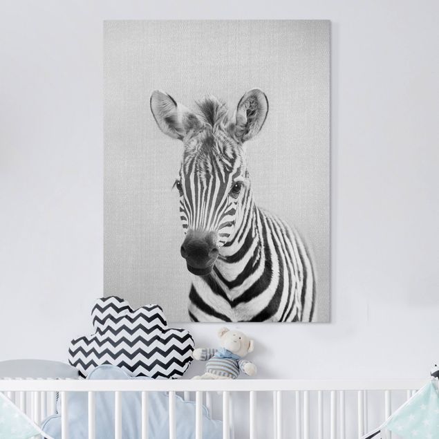 Decoración habitacion bebé Baby Zebra Zoey Black And White