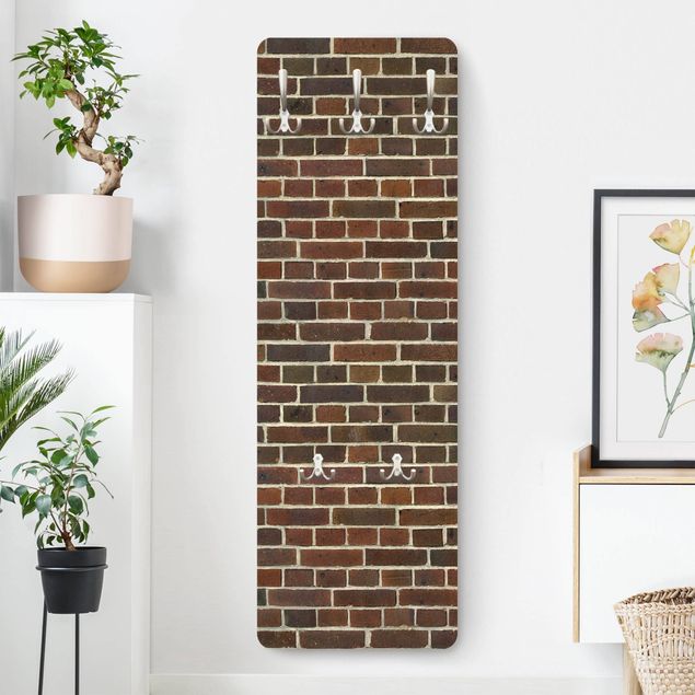 Percheros de pared de patrones Brick Wall Reddish Brown