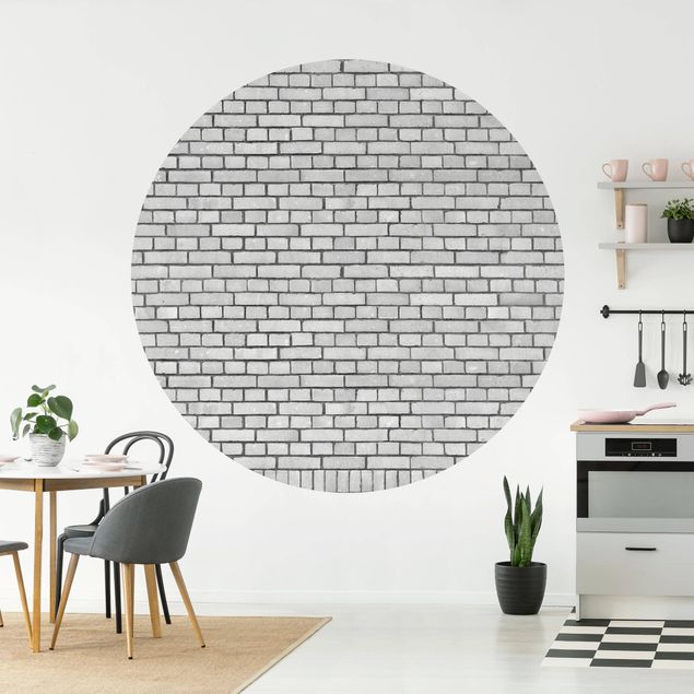Decoración de cocinas Brick Wall White