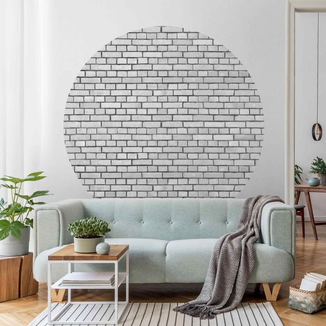 Papel pintado ladrillo Brick Wall White