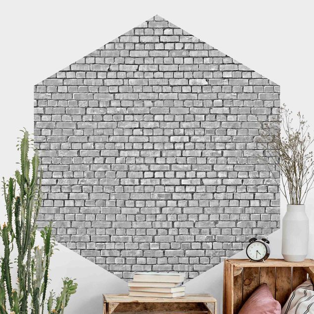 Decoración en la cocina Brick Wallpaper Black And White