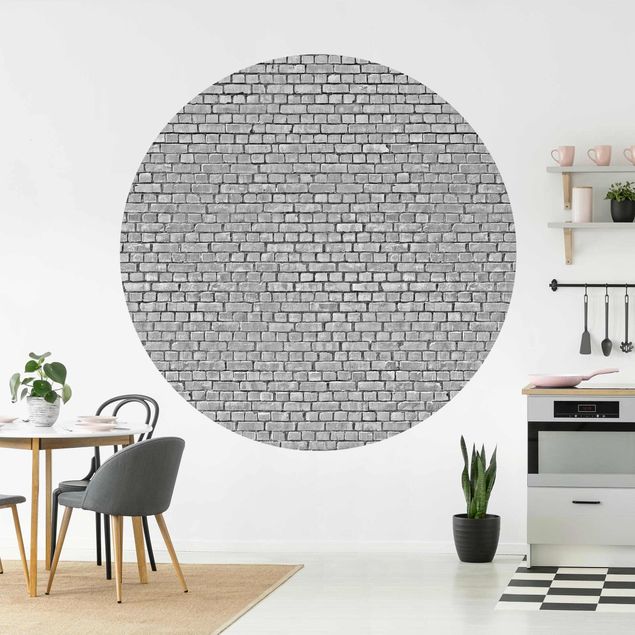 Decoración en la cocina Brick Tile Wallpaper Black And White