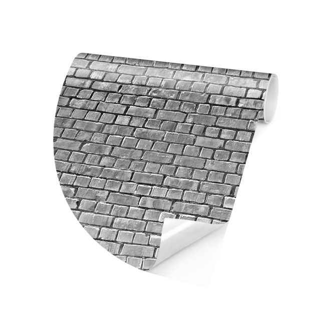 Papel 3d para pared Brick Tile Wallpaper Black And White