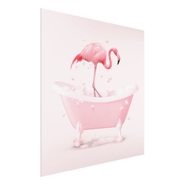 Cuadro naranja Bath Tub Flamingo