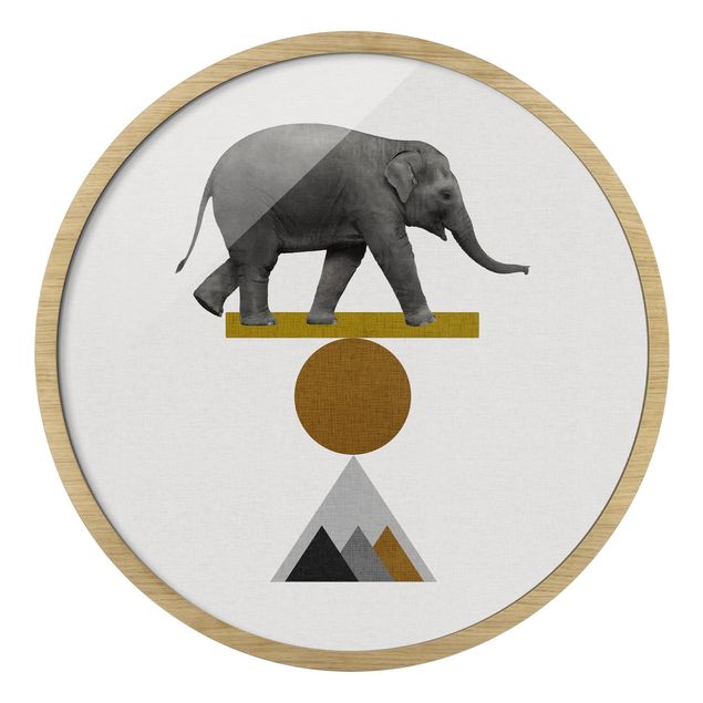 Cuadros grises Art Of Balance Elephant