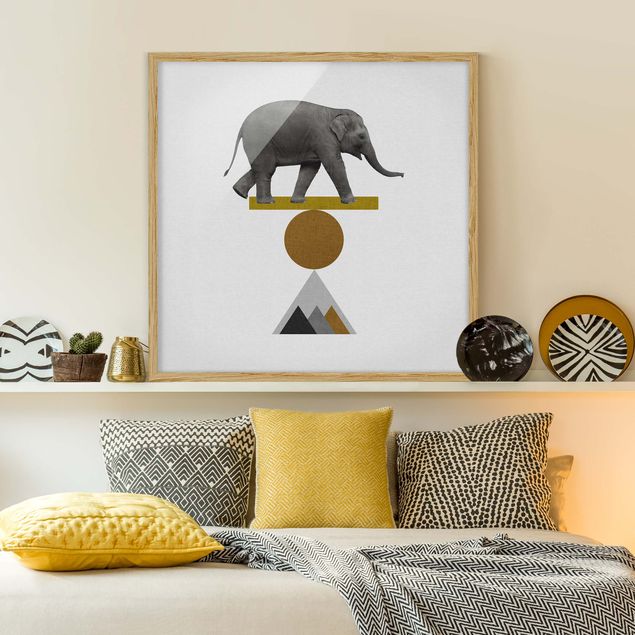 Cuadro elefante colores Art Of Balance Elephant