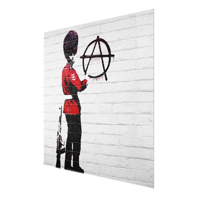 Tableros magnéticos de vidrio Anarchist Soldier - Brandalised ft. Graffiti by Banksy