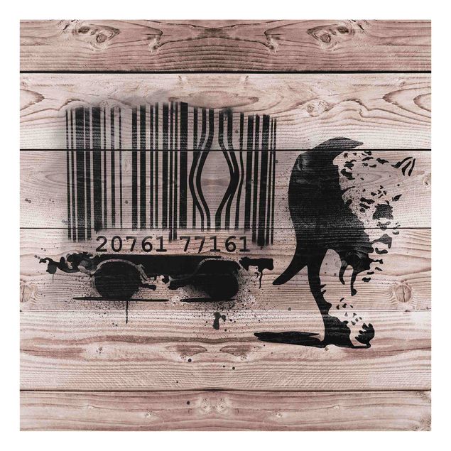 Tableros magnéticos de vidrio Barcode Leopard - Brandalised ft. Graffiti by Banksy