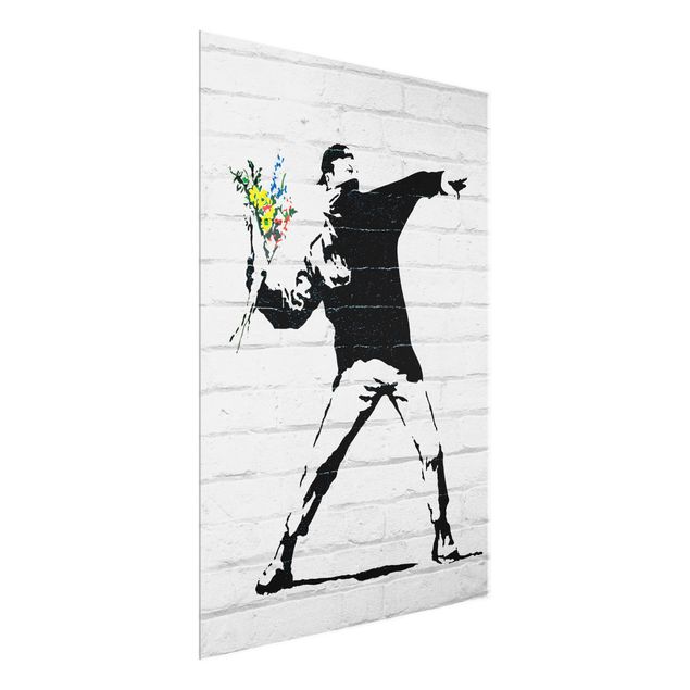 Cuadros a blanco y negro Flower Thrower - Brandalised ft. Graffiti by Banksy