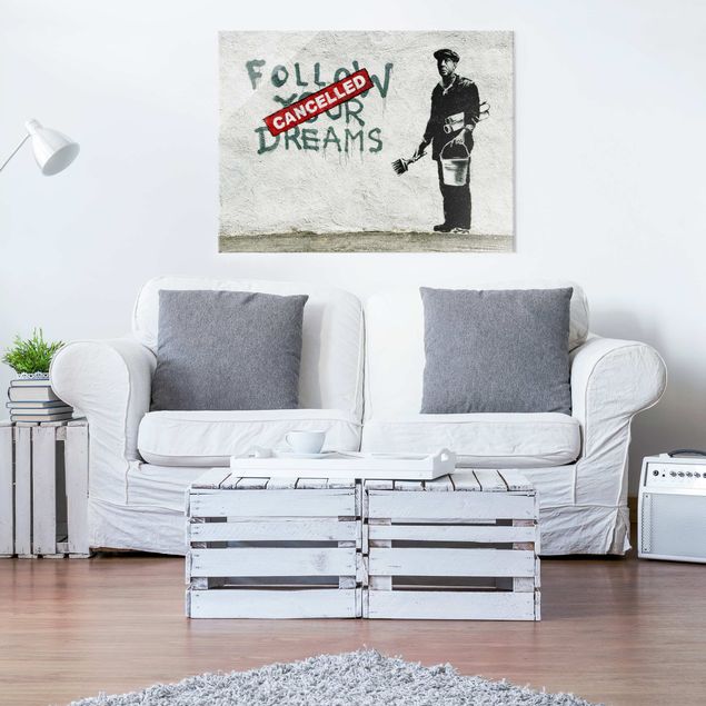 Cuadros modernos y elegantes Follow Your Dreams - Brandalised ft. Graffiti by Banksy