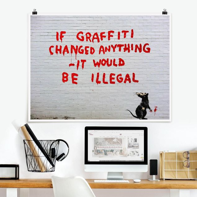 Láminas blanco y negro para enmarcar If Graffiti Changed Anything - Brandalised ft. Graffiti by Banksy