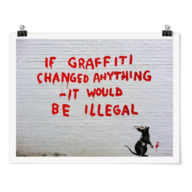 Cuadros modernos blanco y negro If Graffiti Changed Anything - Brandalised ft. Graffiti by Banksy