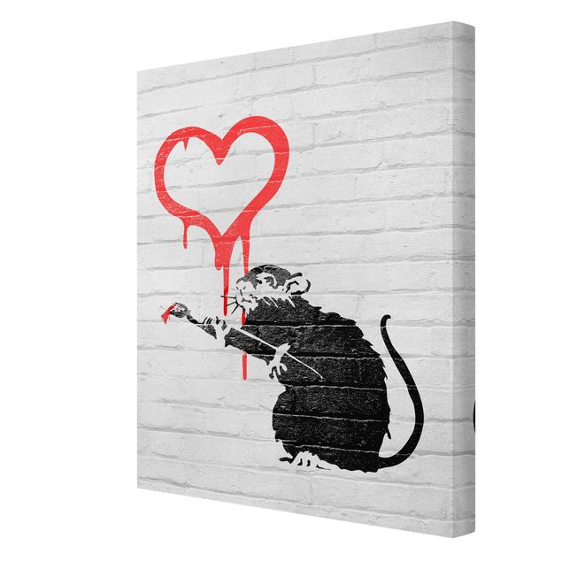 Lienzos decorativos Love Rat - Brandalised ft. Graffiti by Banksy