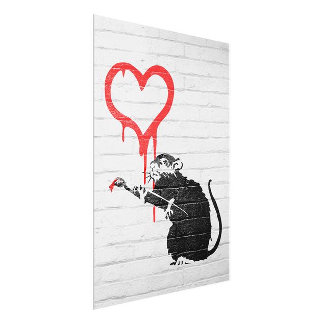 Cuadros en blanco y negro Love Rat - Brandalised ft. Graffiti by Banksy