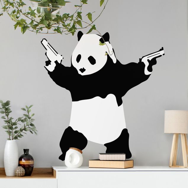 Vinilos de pared pandas Panda With Guns - Brandalised ft. Graffiti by Banksy
