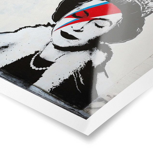 Láminas decorativas Queen Lizzie Stardust - Brandalised ft. Graffiti by Banksy