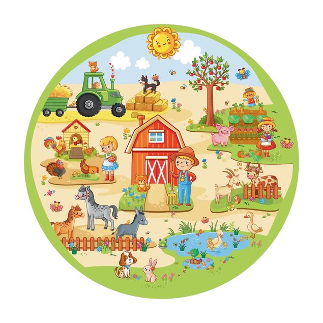 Alfombra vinilica cocina Playroom Mat Farm - Farm Work Is Fun
