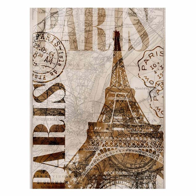 Cuadros París Shabby Chic Collage - Paris