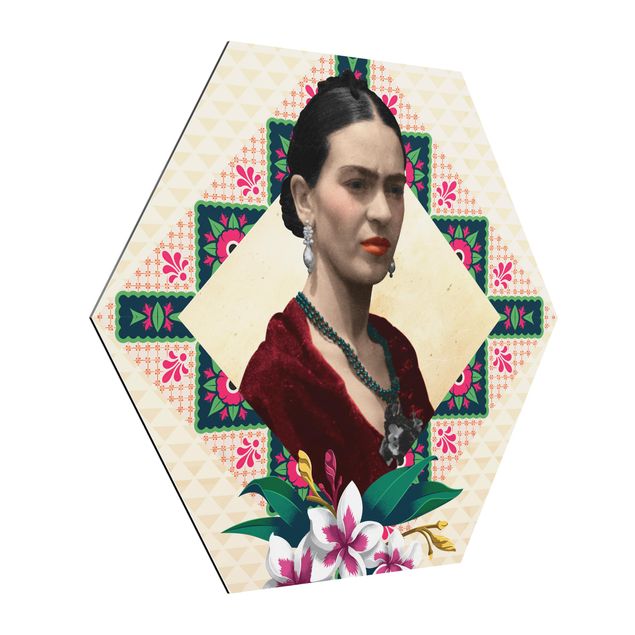 Cuadros de flores modernos Frida Kahlo - Flowers And Geometry