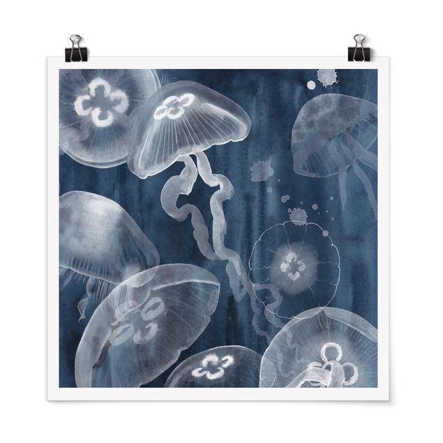 Cuadros decorativos modernos Moon Jellyfish I