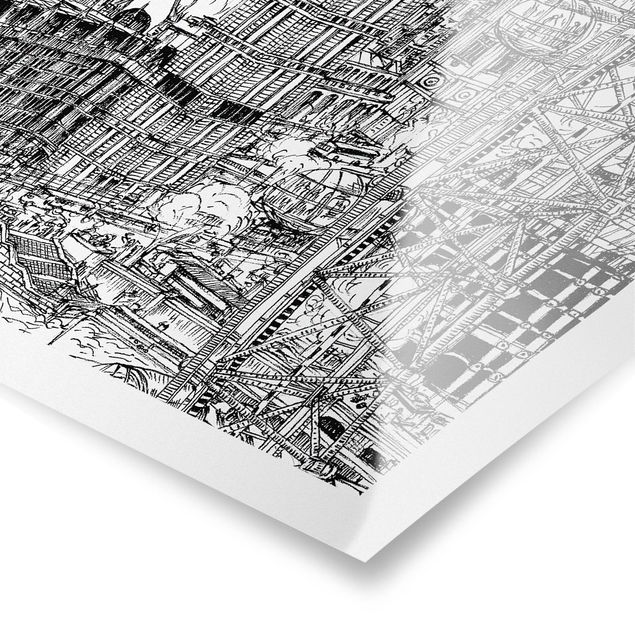 Cuadros modernos blanco y negro City Study - London Eye