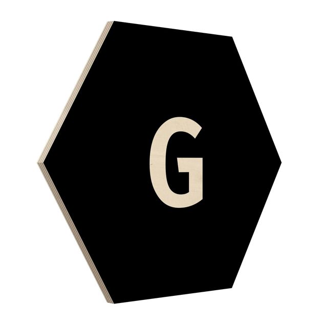 cuadros hexagonales Letter Black G