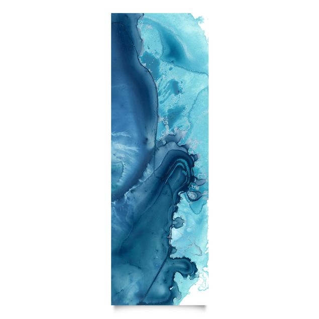 Láminas adhesivas en azul Wave Watercolour Blue l