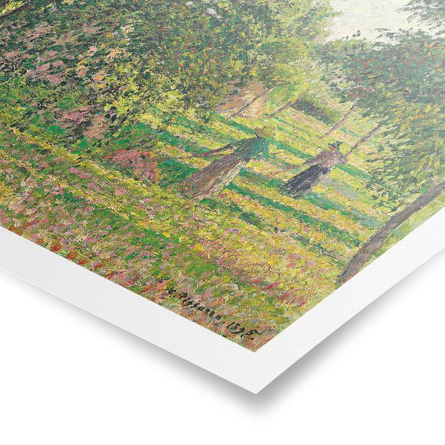 Estilo artístico Romanticismo Camille Pissarro - Apple Trees And Tedders, Eragny
