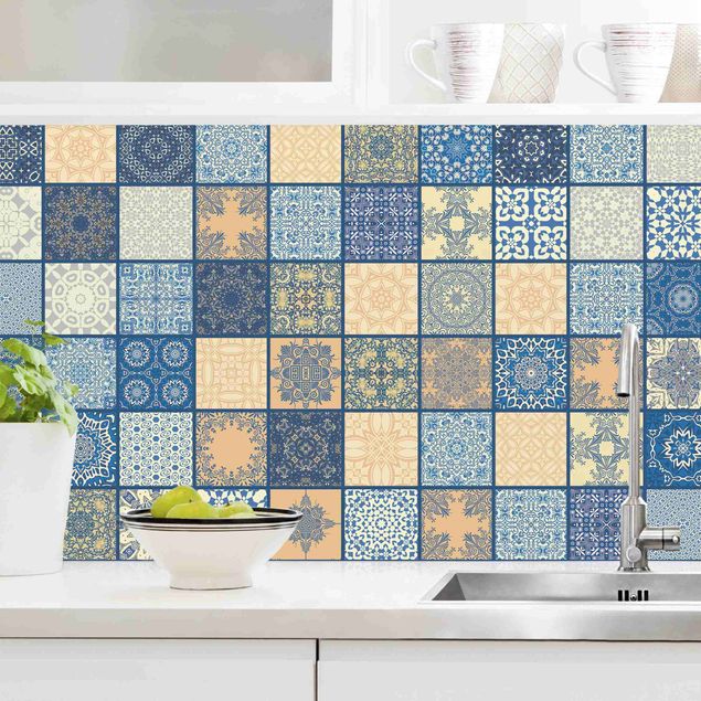 Decoración de cocinas Sunny Mediterranian Tiles With Blue Joints II