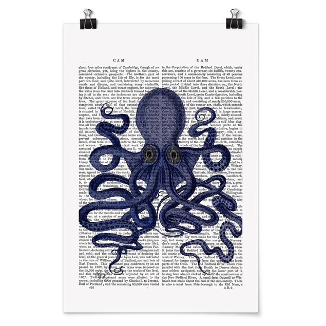 Cuadros con frases Animal Reading - Octopus