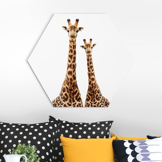 Decoración habitación infantil Portait Of Two Giraffes