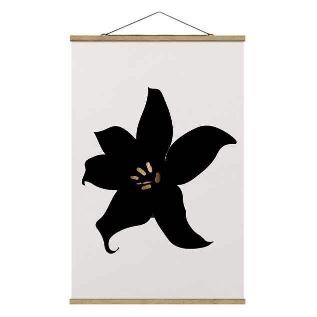 Cuadros plantas Graphical Plant World - Orchid Black And Gold
