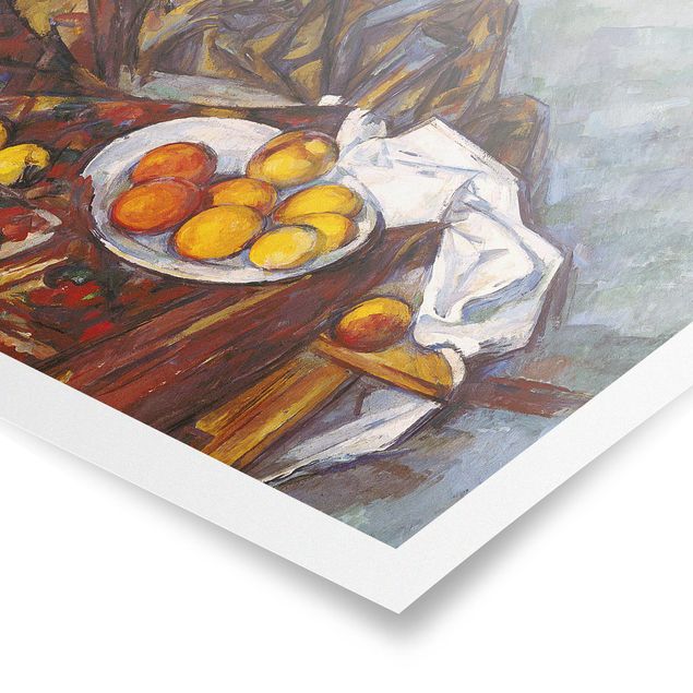 Estilos artísticos Paul Cézanne - Still Life, Flower Curtain, And Fruits