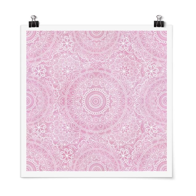 Cuadros de mandalas Pattern Mandala Light Pink