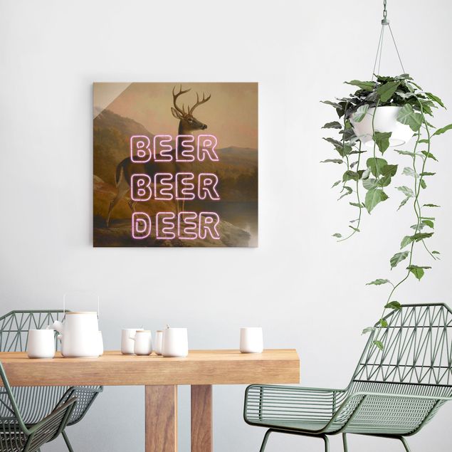 Cuadros de cristal animales Beer Beer Deer