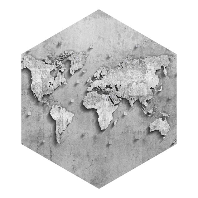 Papel pintado Concrete World Map