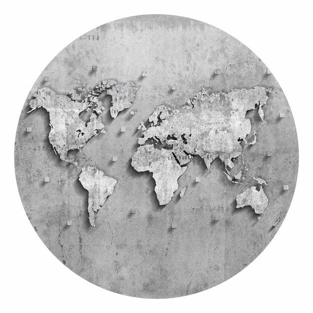 Papel pintado mapamundi Concrete World Map