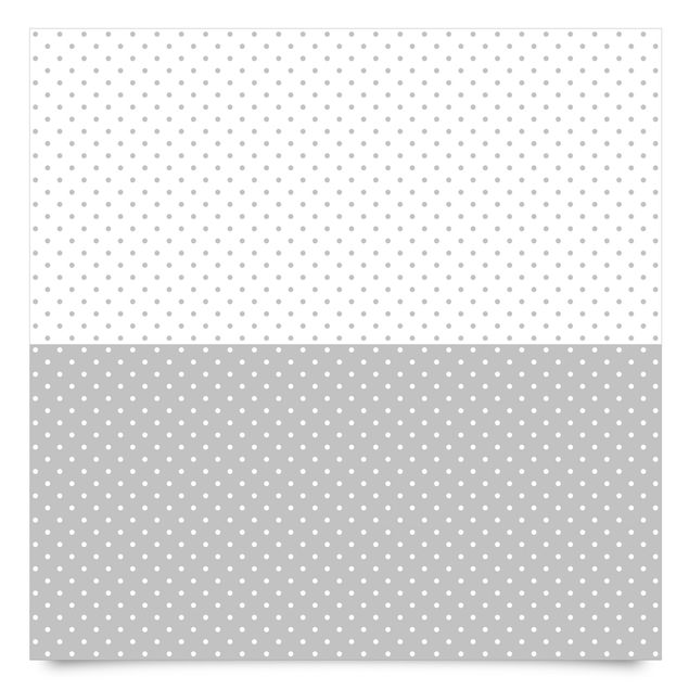 Laminas adhesivas pared Dotted Pattern Set In Grey And White