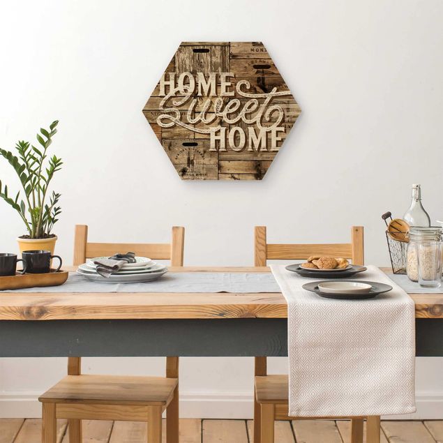 Cuadros Home sweet Home Wooden Panel