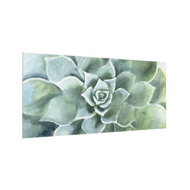 panel-antisalpicaduras-cocina Succulent Watercolor Dark