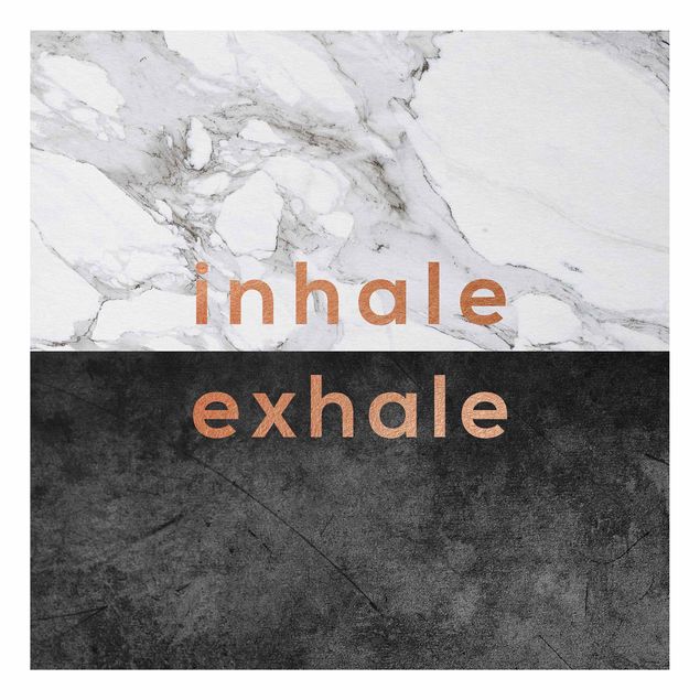 Láminas de cuadros famosos Inhale Exhale Copper And Marble