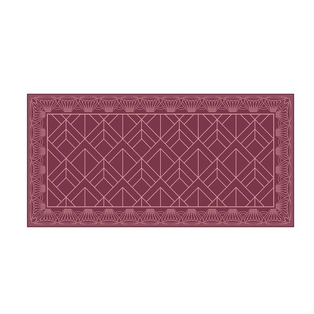Alfombras modernas Art Deco Scales Pattern With Border