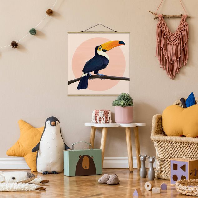 Cuadros famosos Illustration Bird Toucan Painting Pastel
