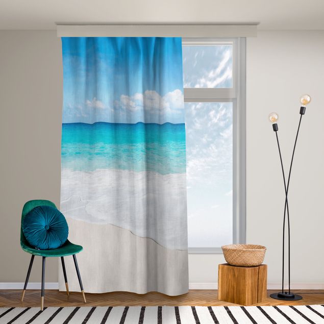 modernas cortinas salon Blue Wave