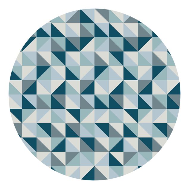 Papel pintado moderno Blue Triangle Pattern