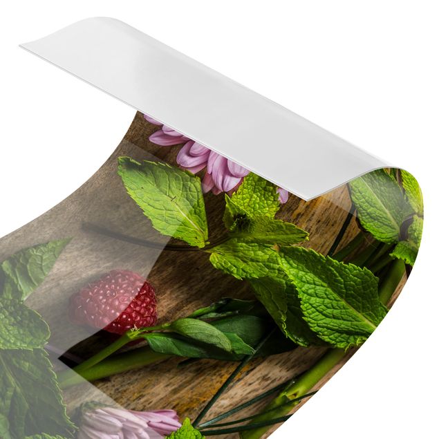 Salpicaderos de cocina Flowers Raspberries Mint