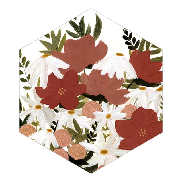 Papel pintado Varying Flowers In Pink And White I