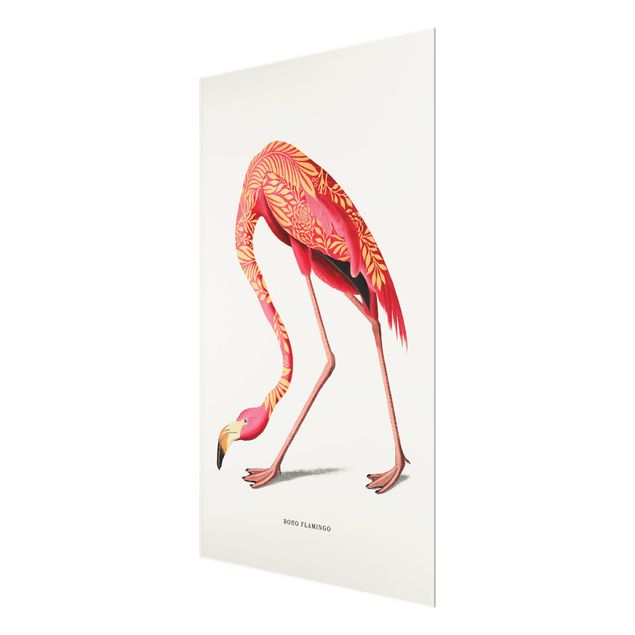 Tableros magnéticos de vidrio Boho Birds - Flamingo