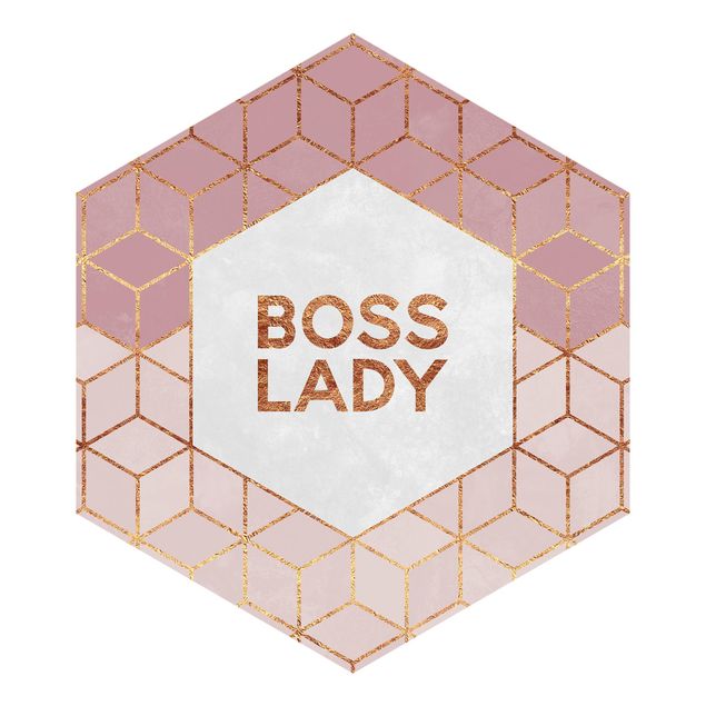 Cuadros Elisabeth Fredriksson Boss Lady Hexagons Pink