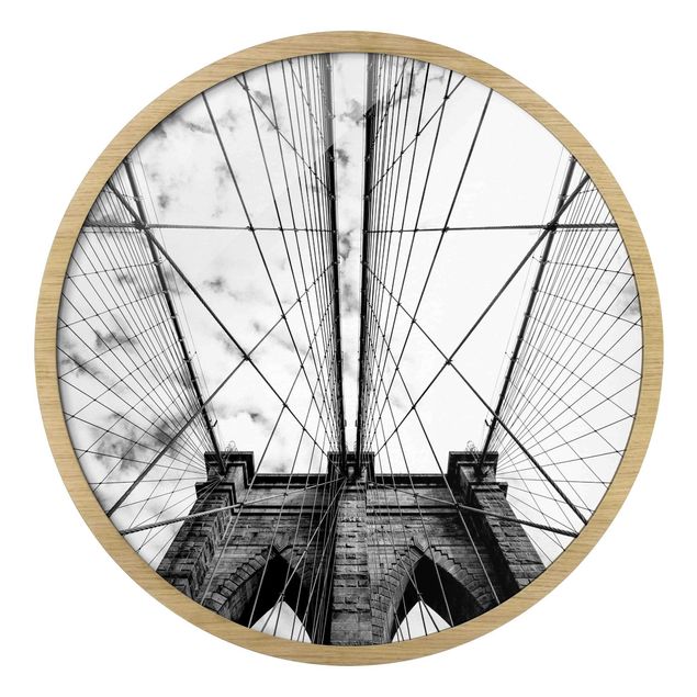 Cuadros a blanco y negro Brooklyn Bridge In Perspective